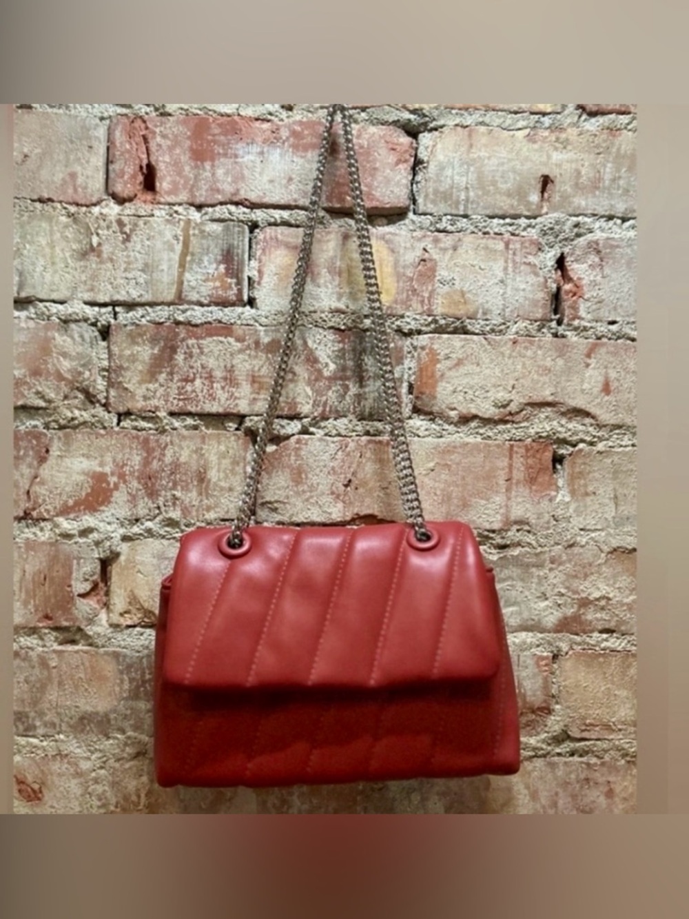 Melie Bianco Karoly Quilted Vegan Leather Bag - Rust